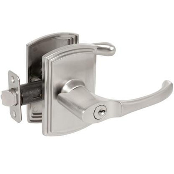 Delaney Artino Design Satin Nickel Entry Door Lever (Front & Back): 500T-AR-US15