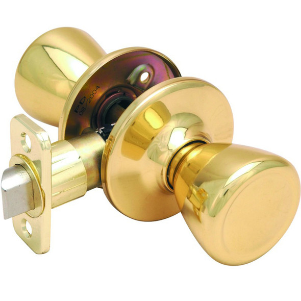 Designers Impressions Salem Design Polished Brass Passage Door Knob