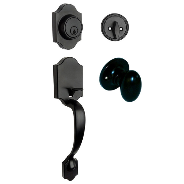 Designers Impressions Valhala Black Traditional Handleset with Somerset Interior 1: 55-9000/2644 1