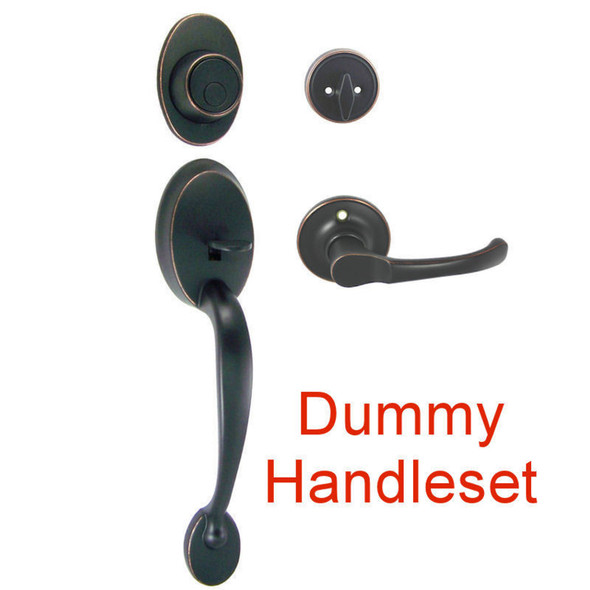 Designers Impressions Frankfort Oil Rubbed Bronze DUMMY Traditional Handleset w Arlington Interior: 33-8001/5451