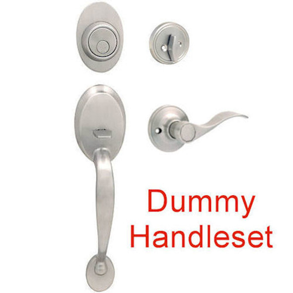 Designers Impressions Frankfort Satin Nickel DUMMY Traditional Handleset with Kingston Interior