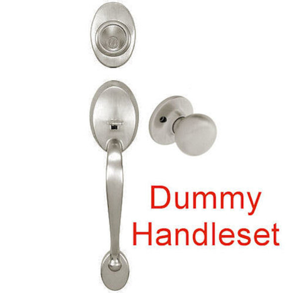 Designers Impressions Frankfort Satin Nickel DUMMY Traditional Handleset with Bedford Interior: 22-8001/1644