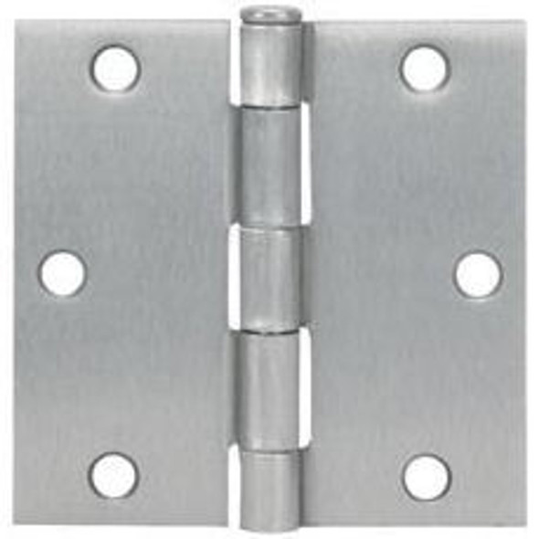 Cosmas Satin Nickel Door Hinge 3 1/2" with Square Corners: 37618