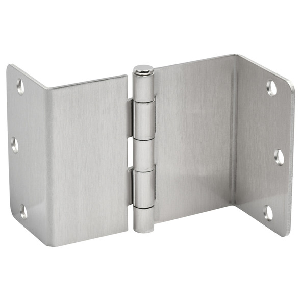 Cosmas Satin Nickel Swing Clear Door Hinge 3-1/2" with 1/4" Radius Corners: 58016