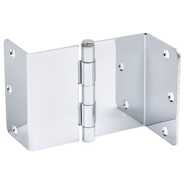 Cosmas Polished Chrome Swing Clear Door Hinge 3-1/2" with 1/4" Radius Corners: 58030