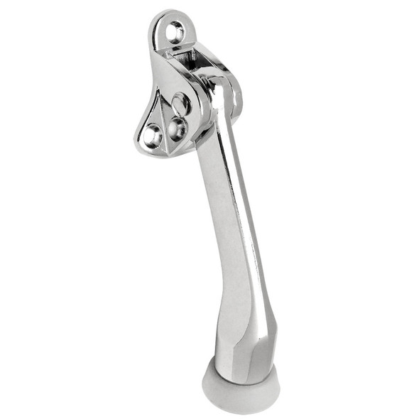 Designers Impressions Polished Chrome Heavy Duty Kick Down Door Stop : 53829