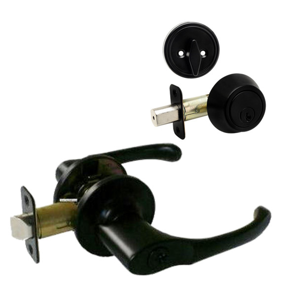 Designers Impressions Arlington Design Black Combo Pack - Entry & Deadbolt: 55-5499