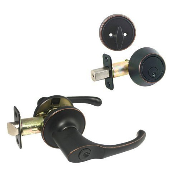 Designers Impressions Arlington Design Oil Rubbed Bronze Combo Pack - Entry & Deadbolt: 33-5499