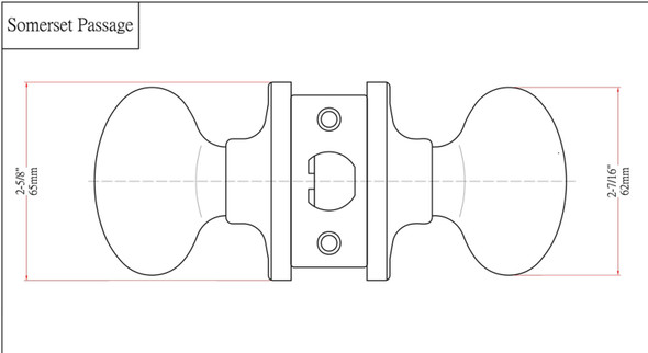 Designers Impressions Somerset Design Polished Chrome Passage Door Knob: 88-2677