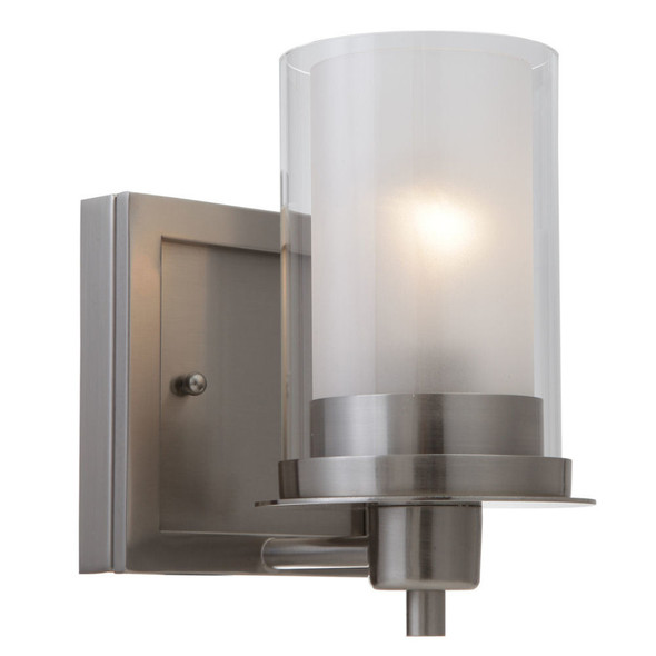 Juno Satin Nickel 1 Light Wall Sconce / Bathroom Fixture: 73466
