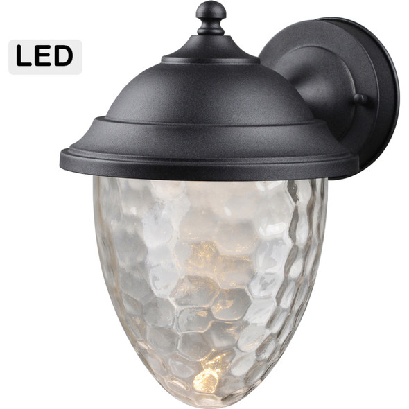 Black Outdoor Patio / Porch Exterior LED Light Fixture: 21-1444-Small