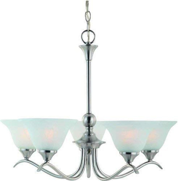 Satin Nickel 5 Light Chandelier : 12-7134