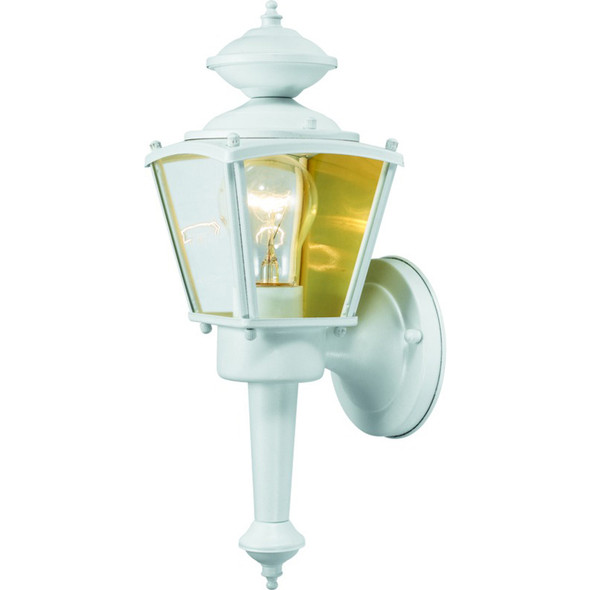 White Outdoor Patio / Porch Exterior Light Fixture : 54-4254