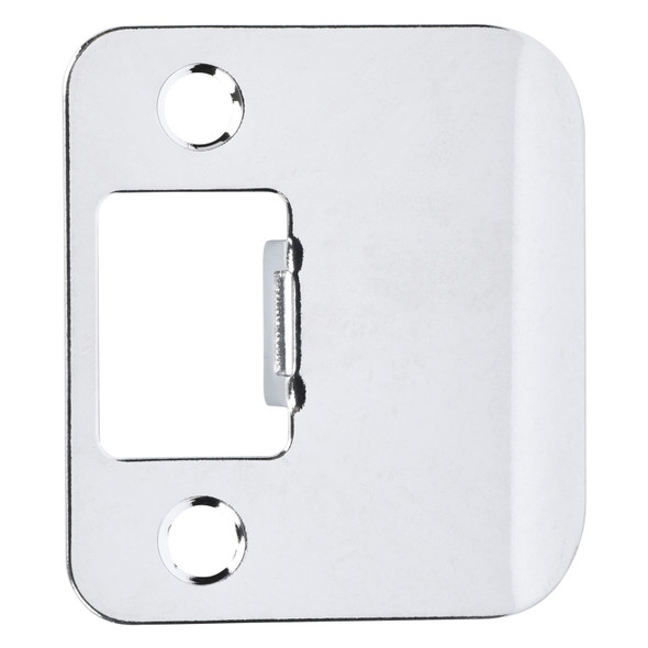 Designers Impressions Polished Chrome 1-1/2" Extended Lip Strike Plate - 2" Overall Length: EST-104