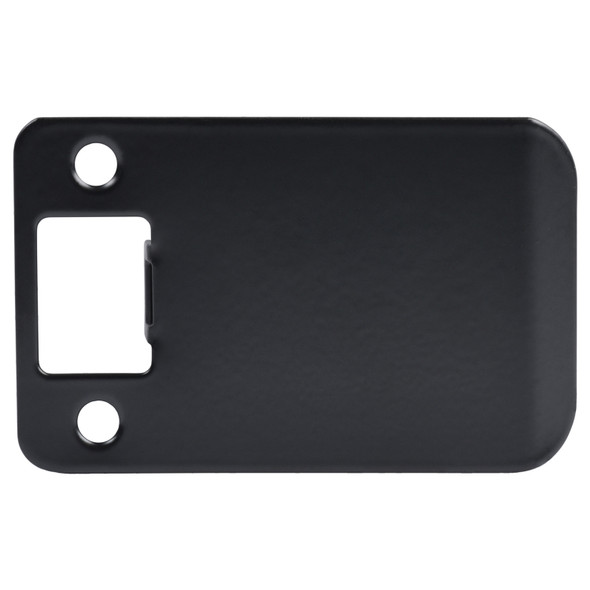 Designers Impressions Matte Black 3" Extended Lip Strike Plate - 3-1/2" Overall Length: EST-119