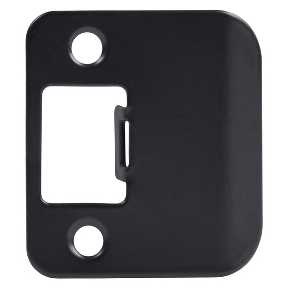 Designers Impressions Matte Black 1-1/2" Extended Lip Strike Plate - 2" Overall Length: EST-103