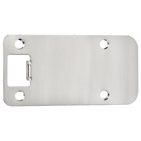 Designers Impressions Satin Nickel 4" Extended Lip Strike Plate - 4-1/2" Overall Length: EST-122