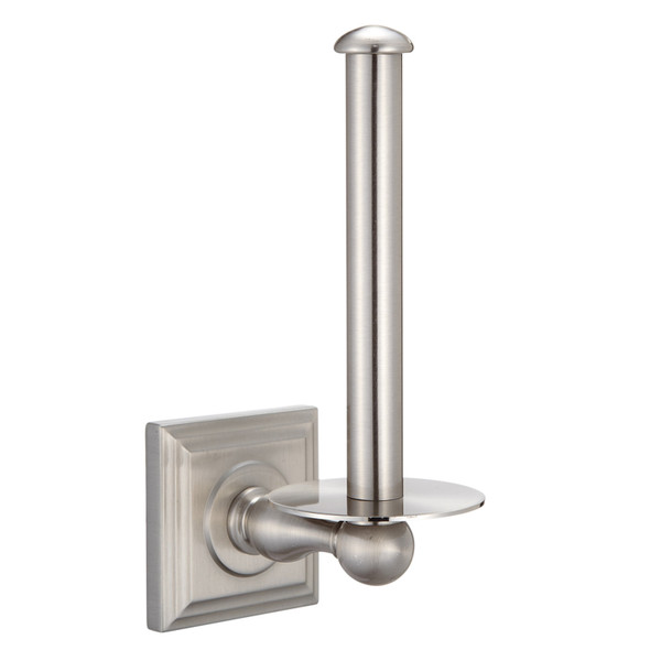 Designers Impressions Aurora Series Satin Nickel Vertical Toilet / Tissue Paper Holder: 49571