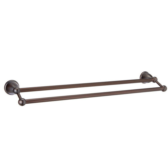 Designers Impressions Astor Series Oil Rubbed Bronze 24" Double Towel Bar: 55137