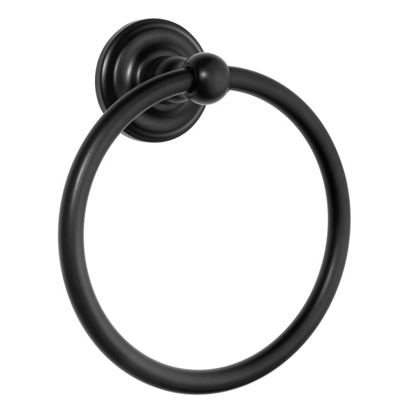 Designers Impressions Royal Series Black Towel Ring: MBA5524