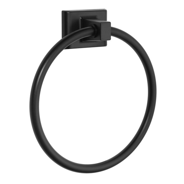 Designers Impressions Eclipse Series Black Towel Ring: MBA2224