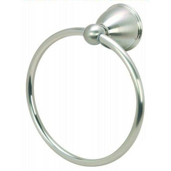 Designers Impressions Astor Series Satin Nickel Towel Ring: 19304