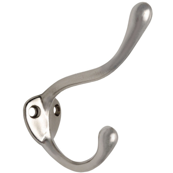 Designers Impressions Satin Nickel Heavy Duty Coat & Hat Hook: 57480