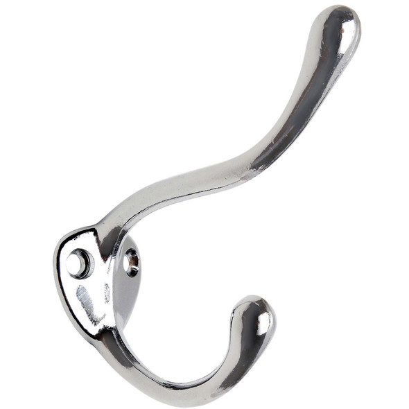 Designers Impressions Polished Chrome Heavy Duty Coat & Hat Hook: 57499