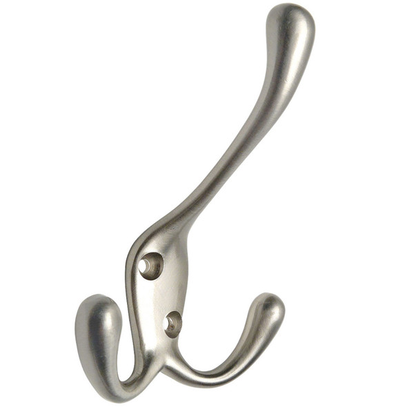 Designers Impressions Satin Nickel Heavy Duty Coat & Hat Hook: 58005
