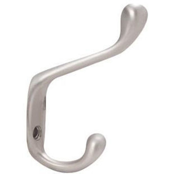 Designers Impressions Satin Nickel Heavy Duty Coat & Hat Hook: 8125