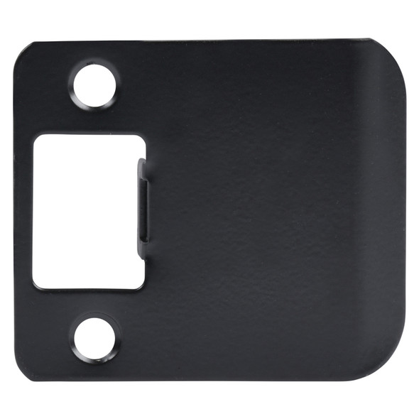 Designers Impressions Matte Black 2" Extended Lip Strike Plate - 2-1/2" Overall Length: EST-111