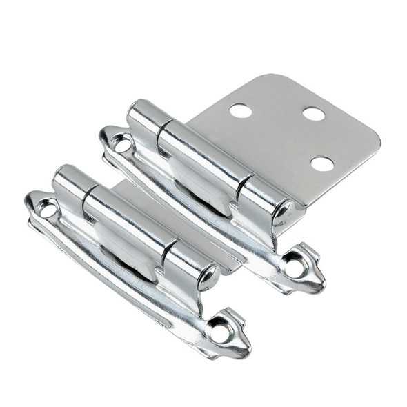 Cosmas 17990-CH Polished Chrome Hinge Variable Overlay with 30 Degree Reverse Bevel (Pair)