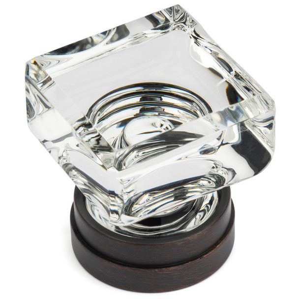 Cosmas 6578 & Clear Glass Square Cabinet Knob