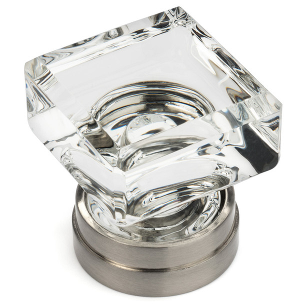 Cosmas 6578 & Clear Glass Square Cabinet Knob