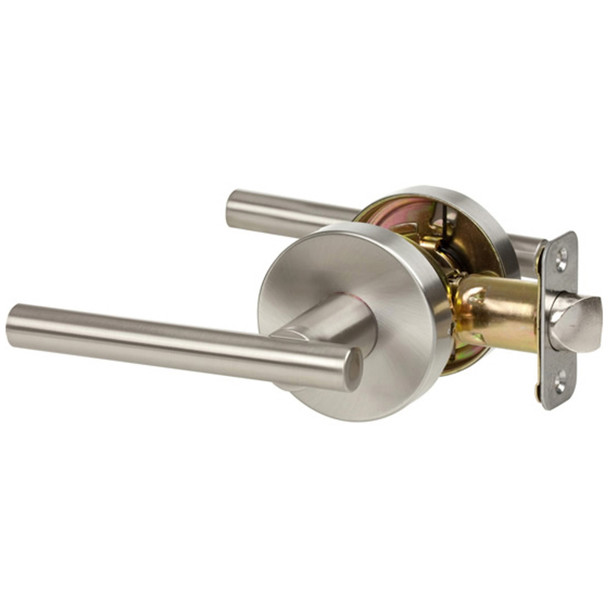 Designers Impressions Kain Design Satin Nickel Privacy Door Lever: 22-3566