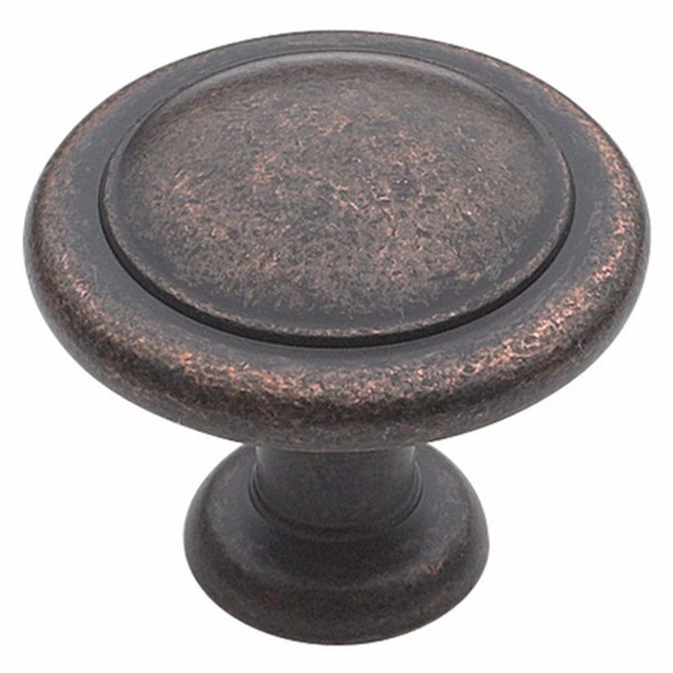 Amerock BP1387-RBZ Reflections Rustic Bronze Round Cabinet Knob