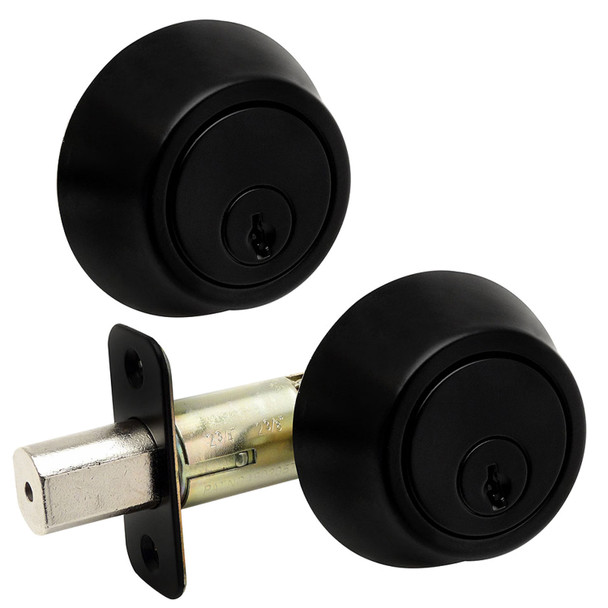 Designers Impressions Matte Black Double Cylinder Deadbolt: 55-2222