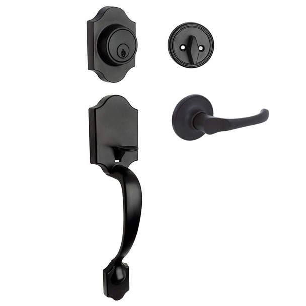 Designers Impressions Valhala Black Traditional Handleset with Arlington Interior: 55-9000/5444