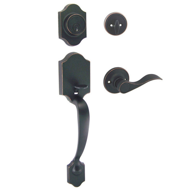 Designers Impressions Valhala Oil Rubbed Bronze Traditional Handleset with Kingston Interior: 33-9000/KI