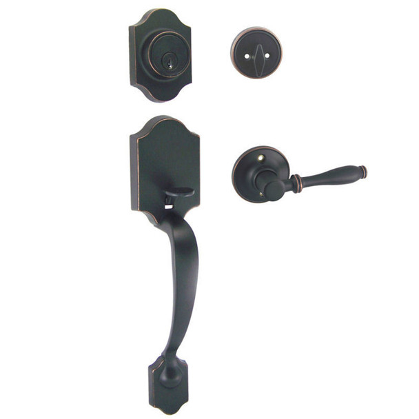 Designers Impressions Valhala Oil Rubbed Bronze Traditional Handleset with Villa Interior: 33-9000/5944