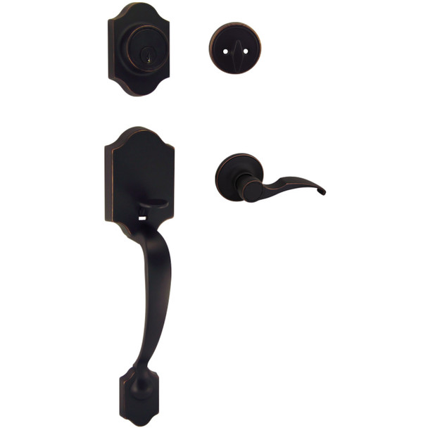 Designers Impressions Valhala Oil Rubbed Bronze Traditional Handleset with Sedona Interior: 33-9000/9244