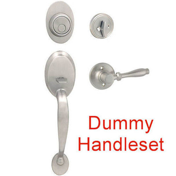 Designers Impressions Frankfort Satin Nickel DUMMY Traditional Handleset with Villa Interior: 22-8001/5944