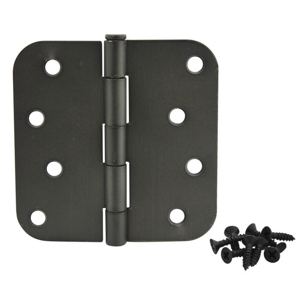 Cosmas Oil Rubbed Bronze Door Hinge 4" with 5/8" Radius Corners: 37632