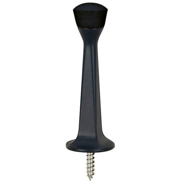Designers Impressions 2643 Matte Black Heavy Duty Solid Rigid Door Stop