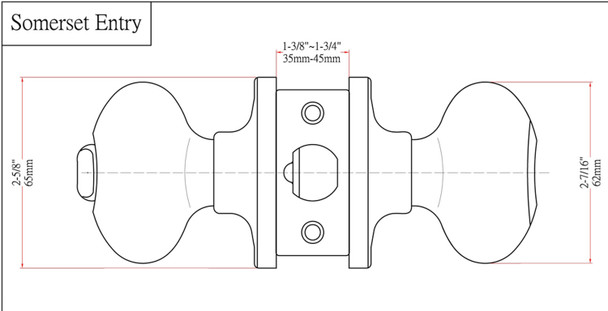Designers Impressions Somerset Design Polished Chrome Entry Door Knob: 88-2600