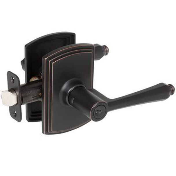 Delaney Florini Design Oil Rubbed Bronze Entry Door Lever (Front & Back): 500T-FL-US10