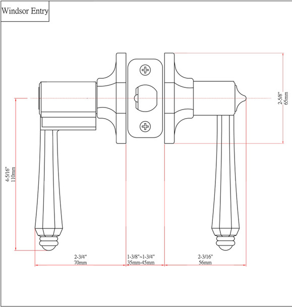Designers Impressions Windsor Design Oil Rubbed Bronze Entry Door Lever: 33-7700