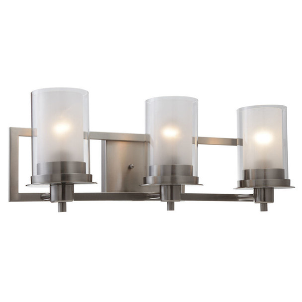 Juno Satin Nickel 3 Light Wall Sconce / Bathroom Fixture: 73472