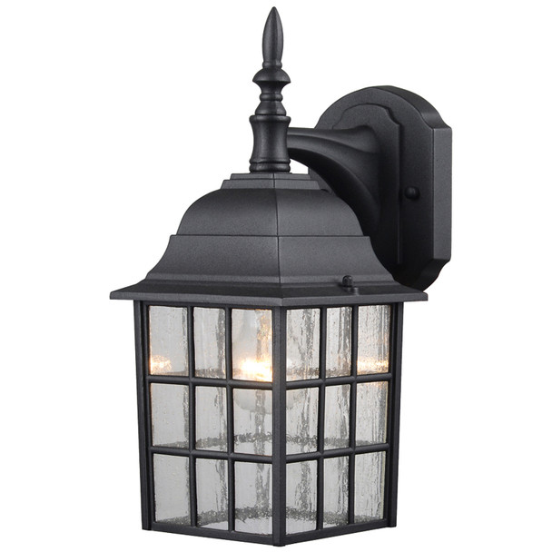 Black Outdoor Patio / Porch Exterior Light Fixture : 22-9364