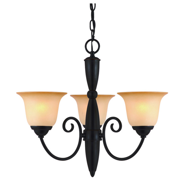 Oil Rubbed Bronze 3 Light Chandelier : 16-6072
